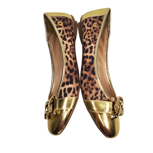 CARMEN STEFFENS Leopard Animal Print Rhinestone Ballet Flats EU 41 US 10 / 10.5 - Picture 7 of 13